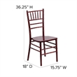 Bowery Hill 36.25''H Transitional Wood Chiavari Dining Chair in Mahogany