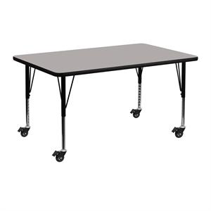 Bowery Hill 26&quot x 24&quot High Pressure Top Mobile Activity Table in Gray