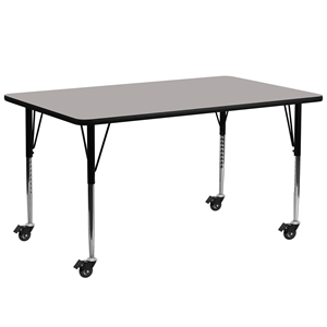 Bowery Hill 31&quot x 30&quot x 72&quot Mobile Activity Table in Gray