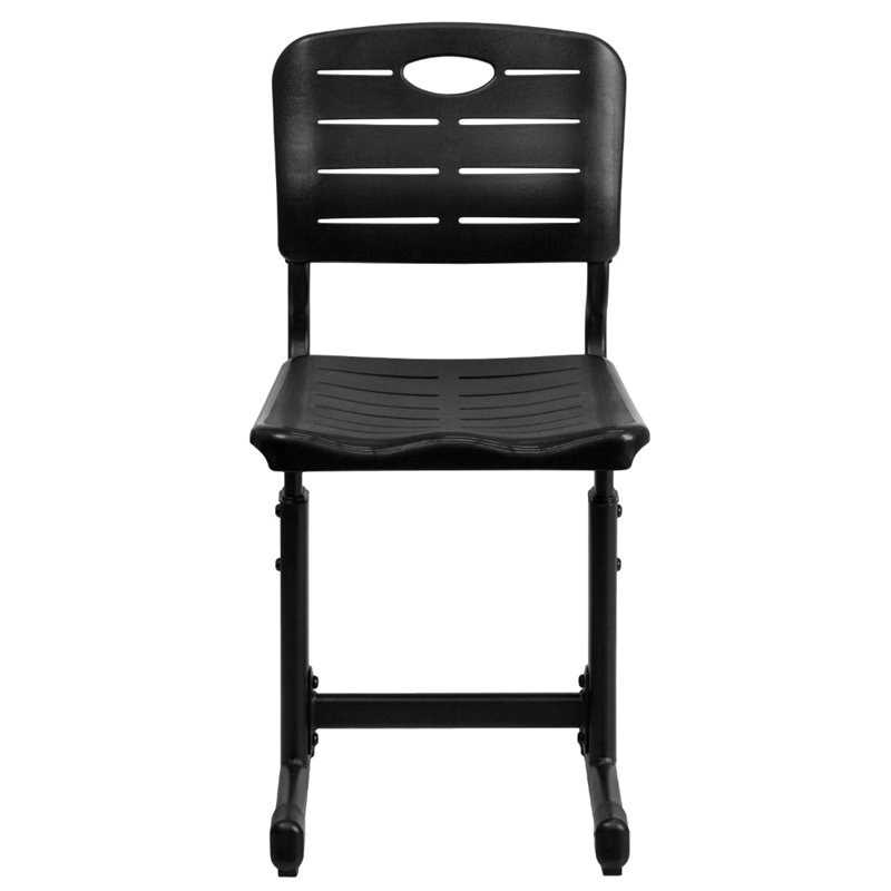 Bowery Hill Transitional Plastic Student Office Chair in Black