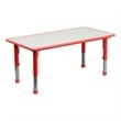 Bowery Hill Plastic Rounded Corners Activity Table in Red/Gray