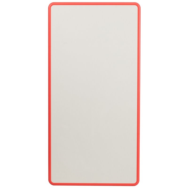 Bowery Hill Plastic Rounded Corners Activity Table in Red/Gray