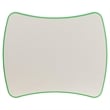 Bowery Hill Plastic Curved Rectangular Activity Table in Blue/Gray