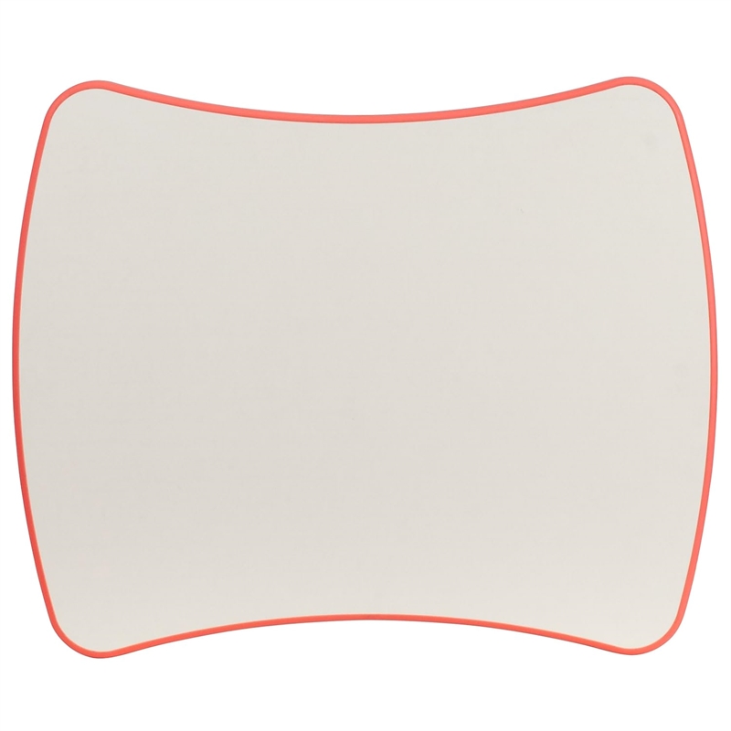 Bowery Hill Plastic Curved RectangularActivity Table in Red/Gray