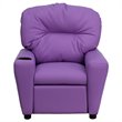 Bowery Hill Kids Recliner in Lavender with Cup Holder