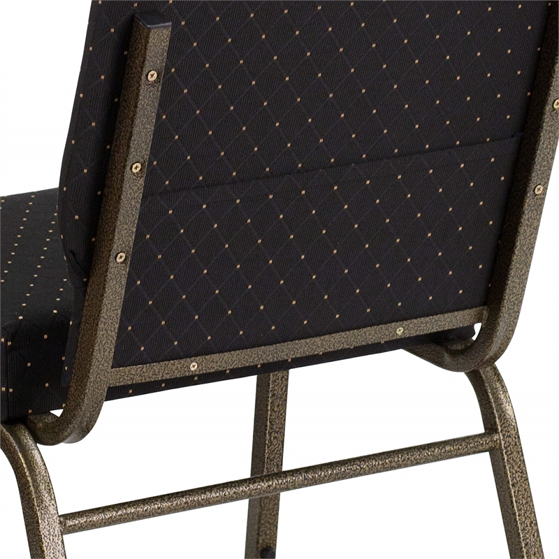 Bowery Hill Dotted Church Stacking Guest Chair in Black
