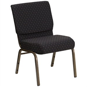 Bowery Hill Dotted Church Stacking Guest Chair in Black