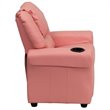 Bowery Hill Faux Leather Recliner in Pink