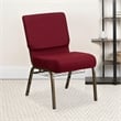 Bowery Hill Church Stacking Chair in Burgundy and Gold