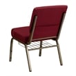 Bowery Hill Church Stacking Chair in Burgundy and Gold