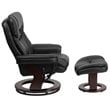 Bowery Hill LeatherSoft Black Recliner Integrated Headrest 41.25