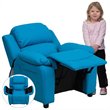 Bowery Hill Kids Recliner in Turquoise