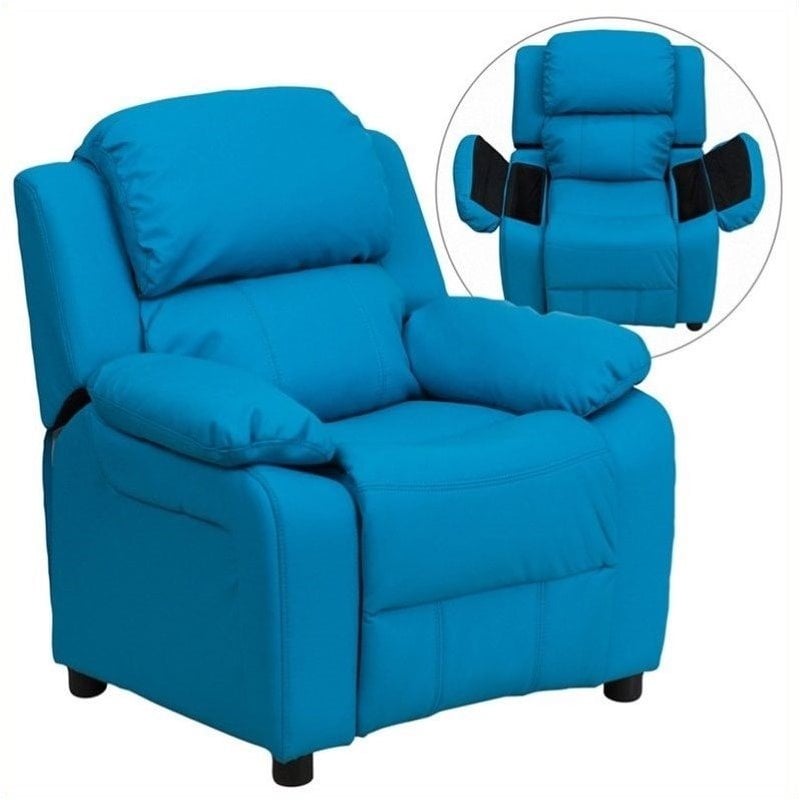 Bowery Hill Kids Recliner in Turquoise
