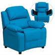 Bowery Hill Kids Recliner in Turquoise