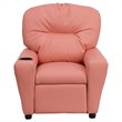 Bowery Hill Kids Recliner in Pink with Cup Holder