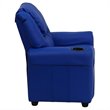 Bowery Hill Faux Leather Recliner in Blue