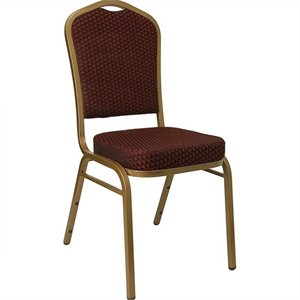 bowery hill banquet stacking chair in burgundy