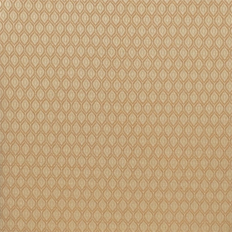 Bowery Hill Fabric/Metal Crown Back Banquet Stacking Chair in Beige/Gold
