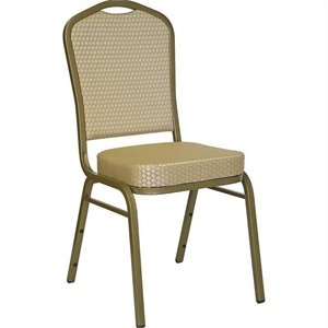bowery hill banquet stacking chair in beige