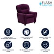 Bowery Hill Kids Recliner in Purple with Cup Holder
