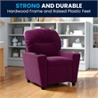 Bowery Hill Kids Recliner in Purple with Cup Holder