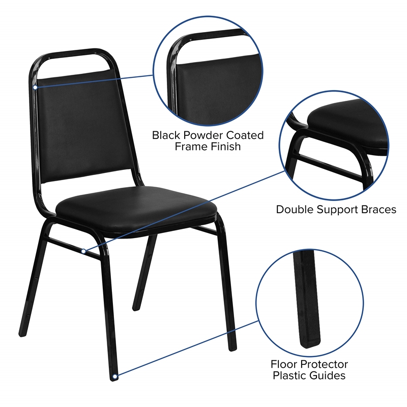 Bowery Hill Banquet Stacking Chair in Black