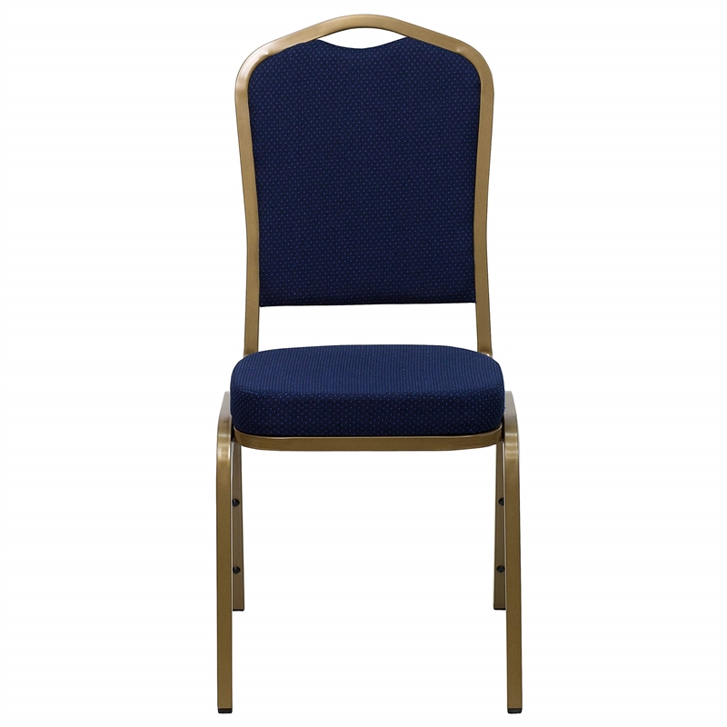 Bowery Hill Banquet Stacking Chair in Navy Blue