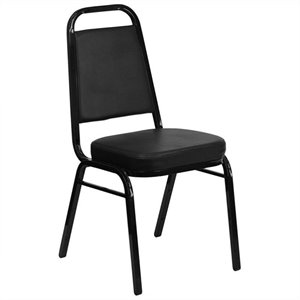 bowery hill banquet stacking chair in in black