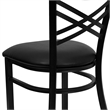 Bowery Hill Back Metal Dining Chair in Black
