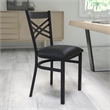 Bowery Hill Back Metal Dining Chair in Black