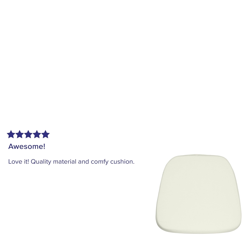 Bowery Hill Soft Ivory Fabric Chiavari Chair Cushion