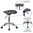 Bowery Hill 25.75'' Metal Vibrant Adjustable Bar Stool in Black