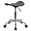 Bowery Hill 25.75'' Metal Vibrant Adjustable Bar Stool in Black