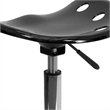 Bowery Hill 25.75'' Metal Vibrant Adjustable Bar Stool in Black