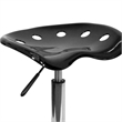 Bowery Hill 25.75'' Metal Vibrant Adjustable Bar Stool in Black