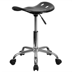 bowery hill vibrant adjustable bar stool in black