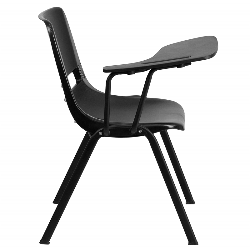 Bowery Hill Ergonomic Shell Chair in Black
