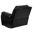 Bowery Hill Modern LeatherSoft Plush Arms Rocker Recliner in Black