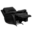 Bowery Hill Modern LeatherSoft Plush Arms Rocker Recliner in Black