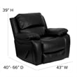 Bowery Hill Modern LeatherSoft Plush Arms Rocker Recliner in Black