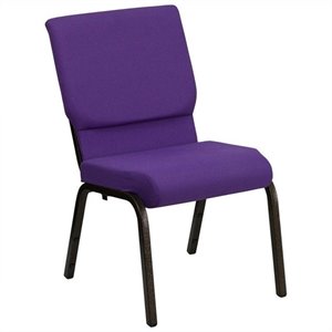 bowery hill church stacking guest chair in purple