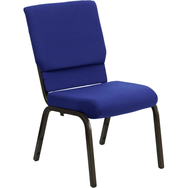 Bowery Hill Church Stacking Guest Chair in Navy Blue