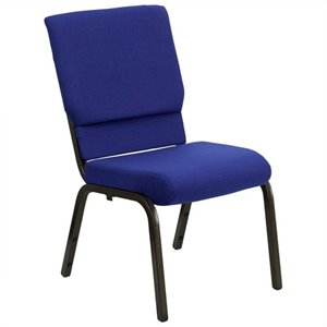 bowery hill church stacking guest chair in navy blue