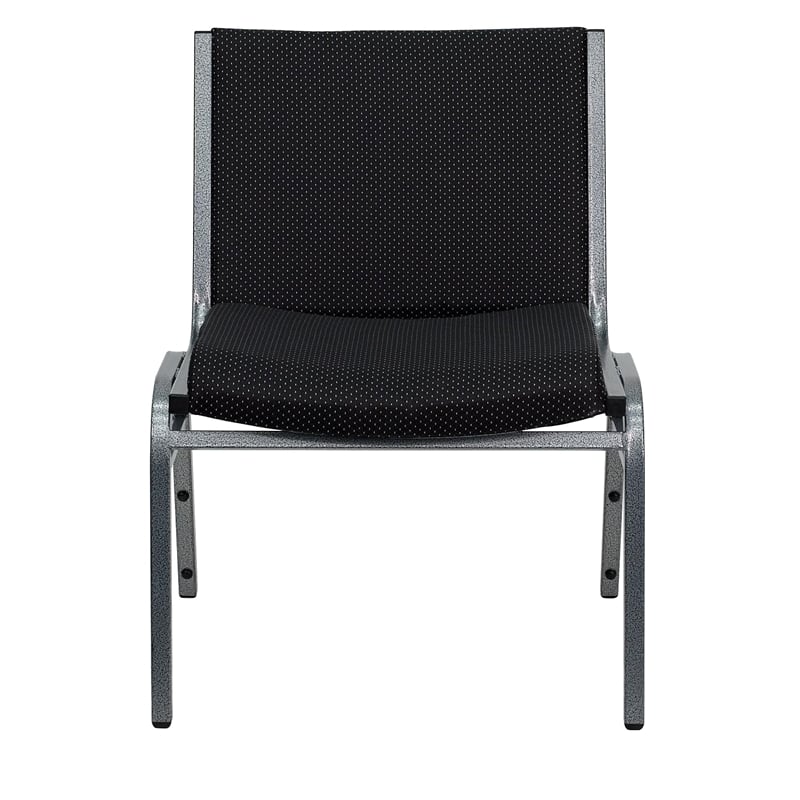 Bowery Hill Extra Wide Stacking Chair in Black