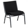 Bowery Hill Extra Wide Stacking Chair in Black