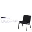 Bowery Hill Extra Wide Stacking Chair in Black