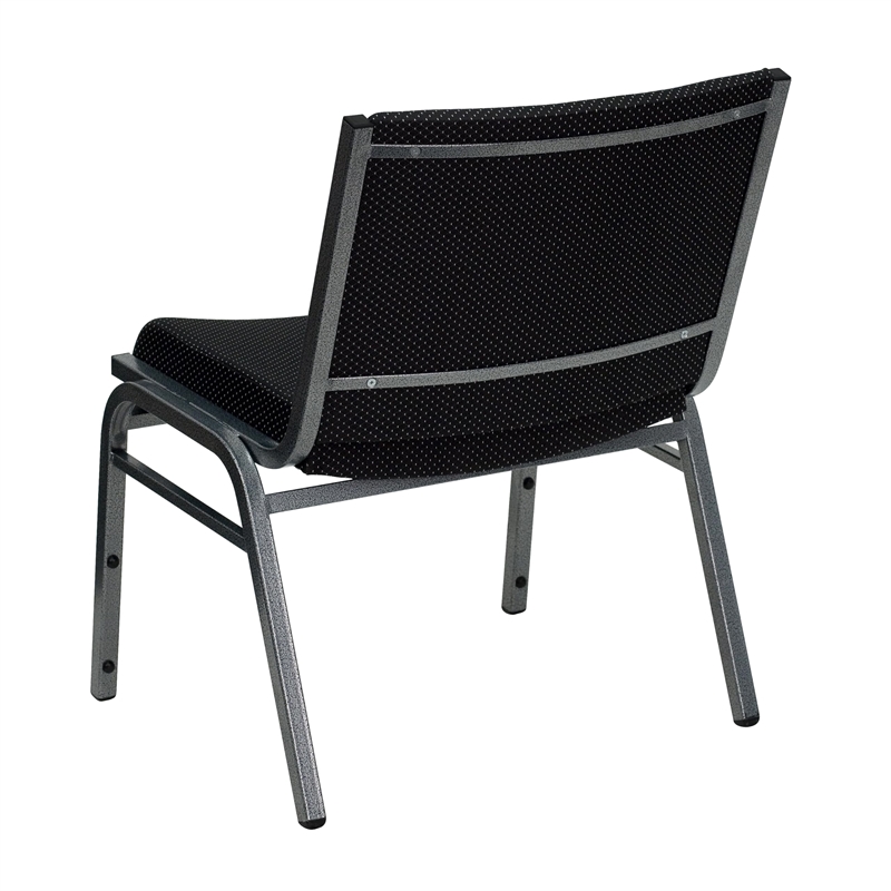 Bowery Hill Extra Wide Stacking Chair in Black