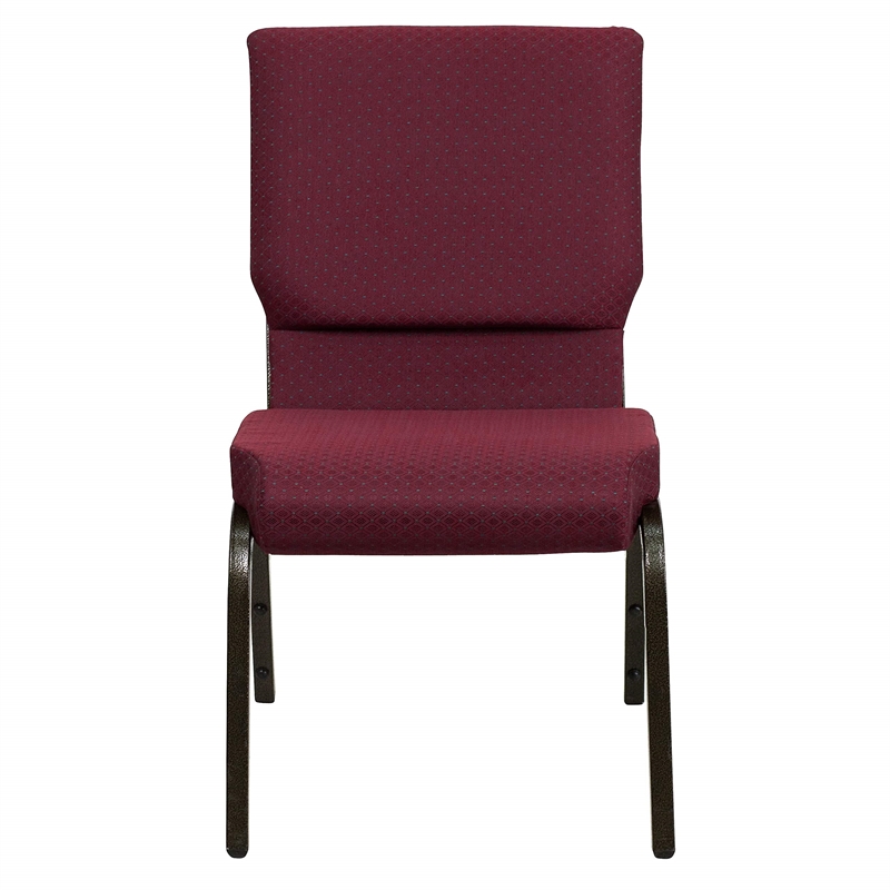 Bowery Hill Church Stacking Guest Chair in Burgundy