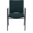 Bowery Hill Fabric/Metal Multipurpose Stacking Arm Guest Chair in Green