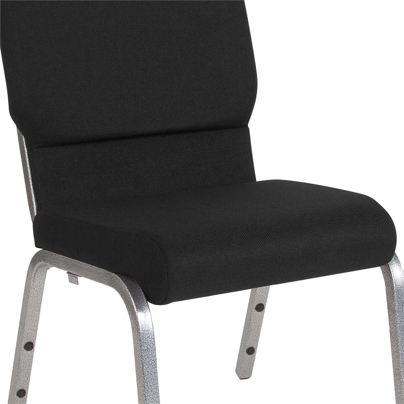 Bowery Hill Church Stacking Guest Chair in Black